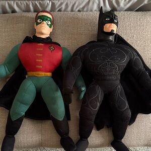 Batman and Robin stuffed dolls. _ Hasbro